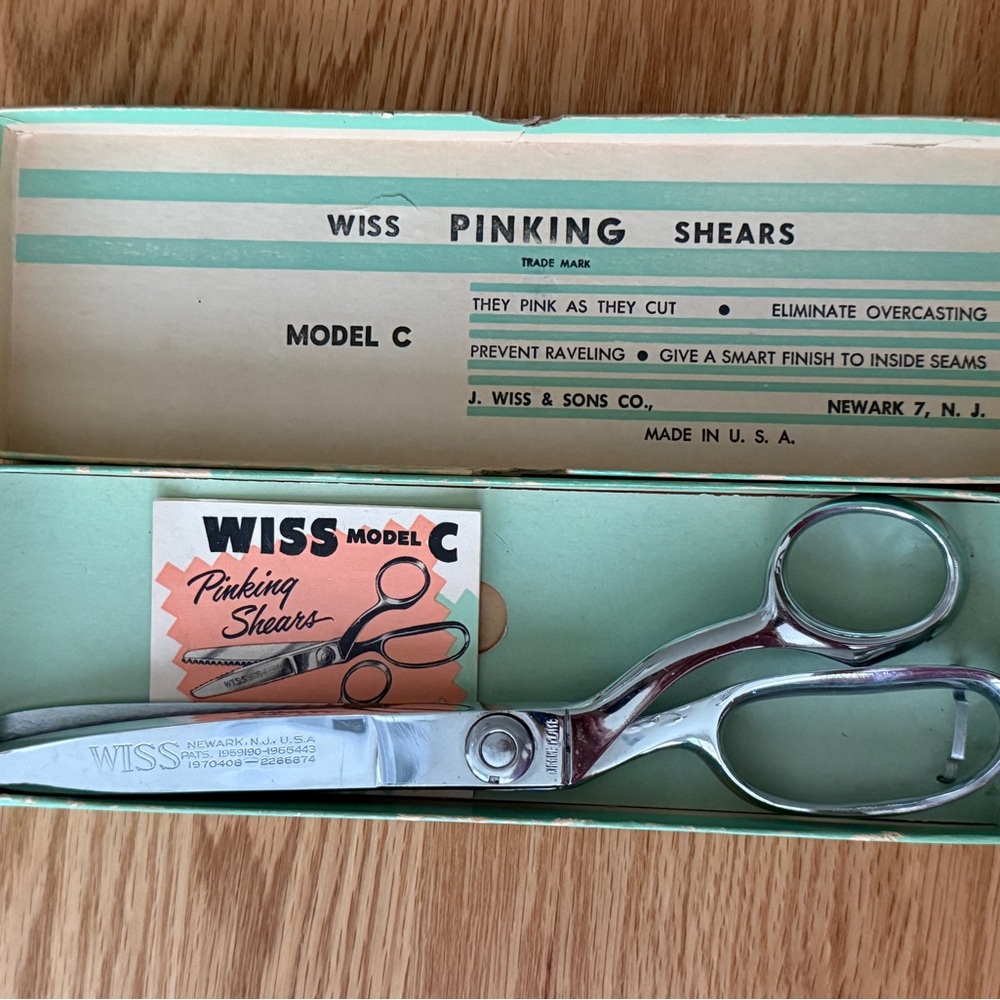 Vintage Wiss Model C Pinking Shears In Original Box